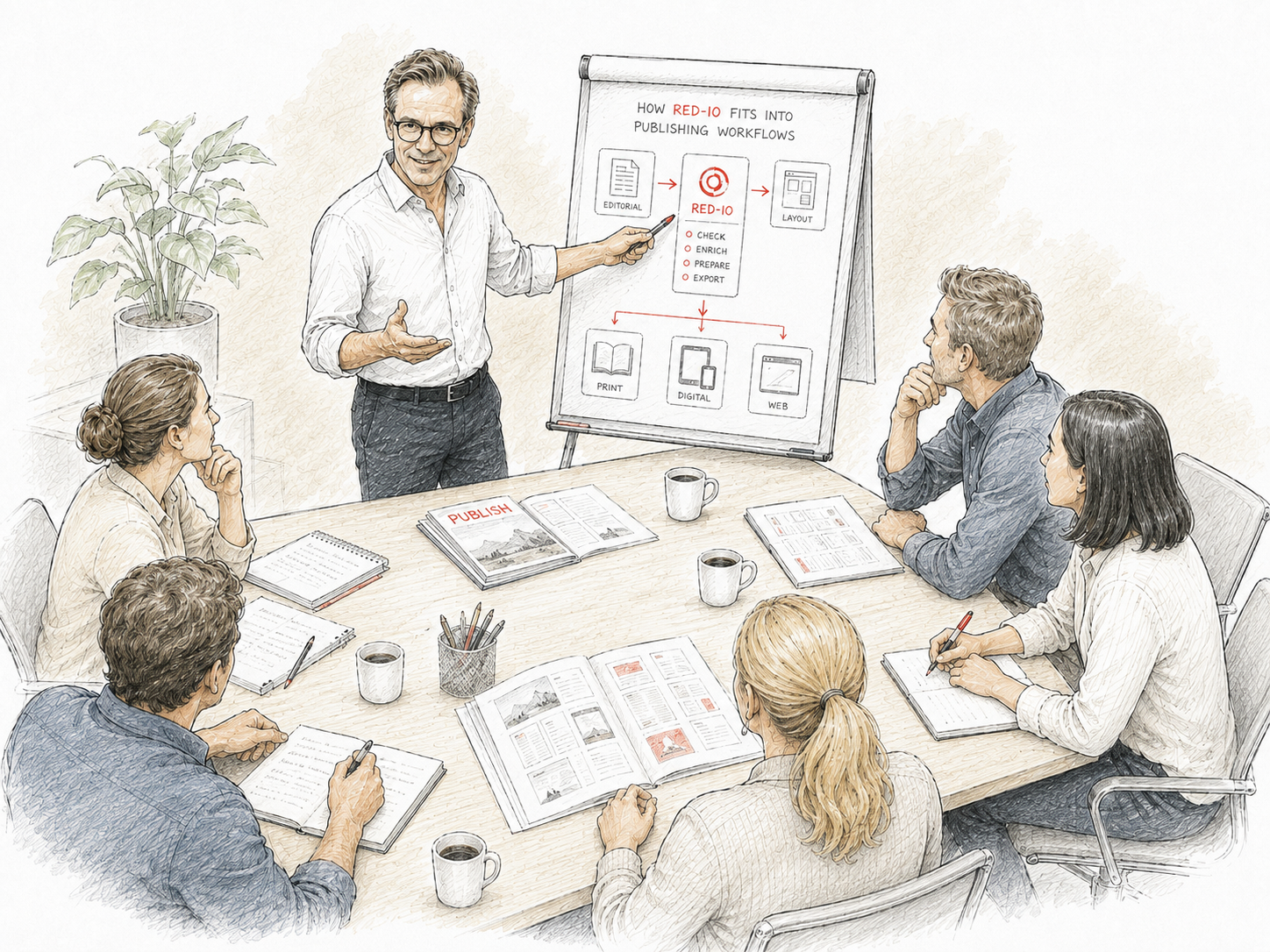 RED-IO Workshop zur Integration in bestehende Verlagsabläufe